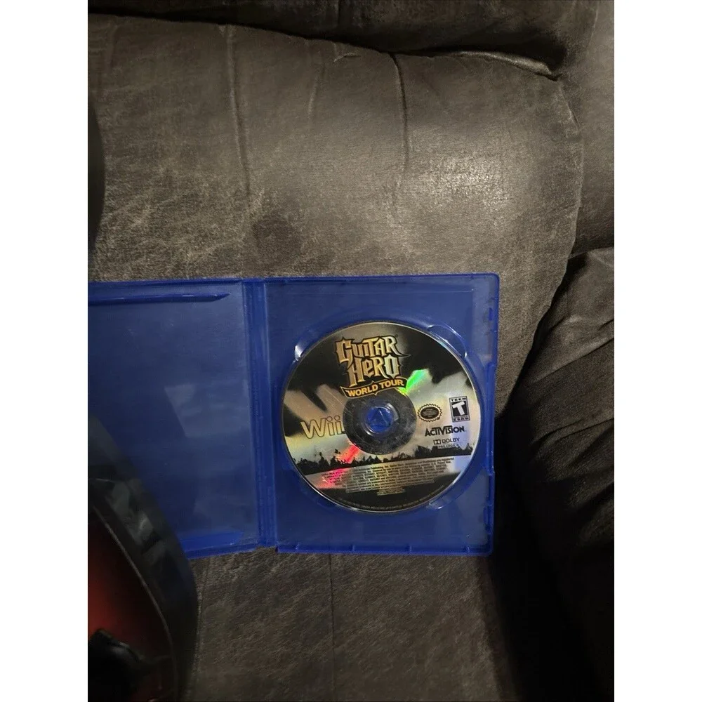 Guitar Hero World Tour Wii Sunburst Guitar Controller + Game Tested Working